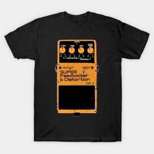 Super Feedback & Distortion Guitar FX Fan Art Design T-Shirt